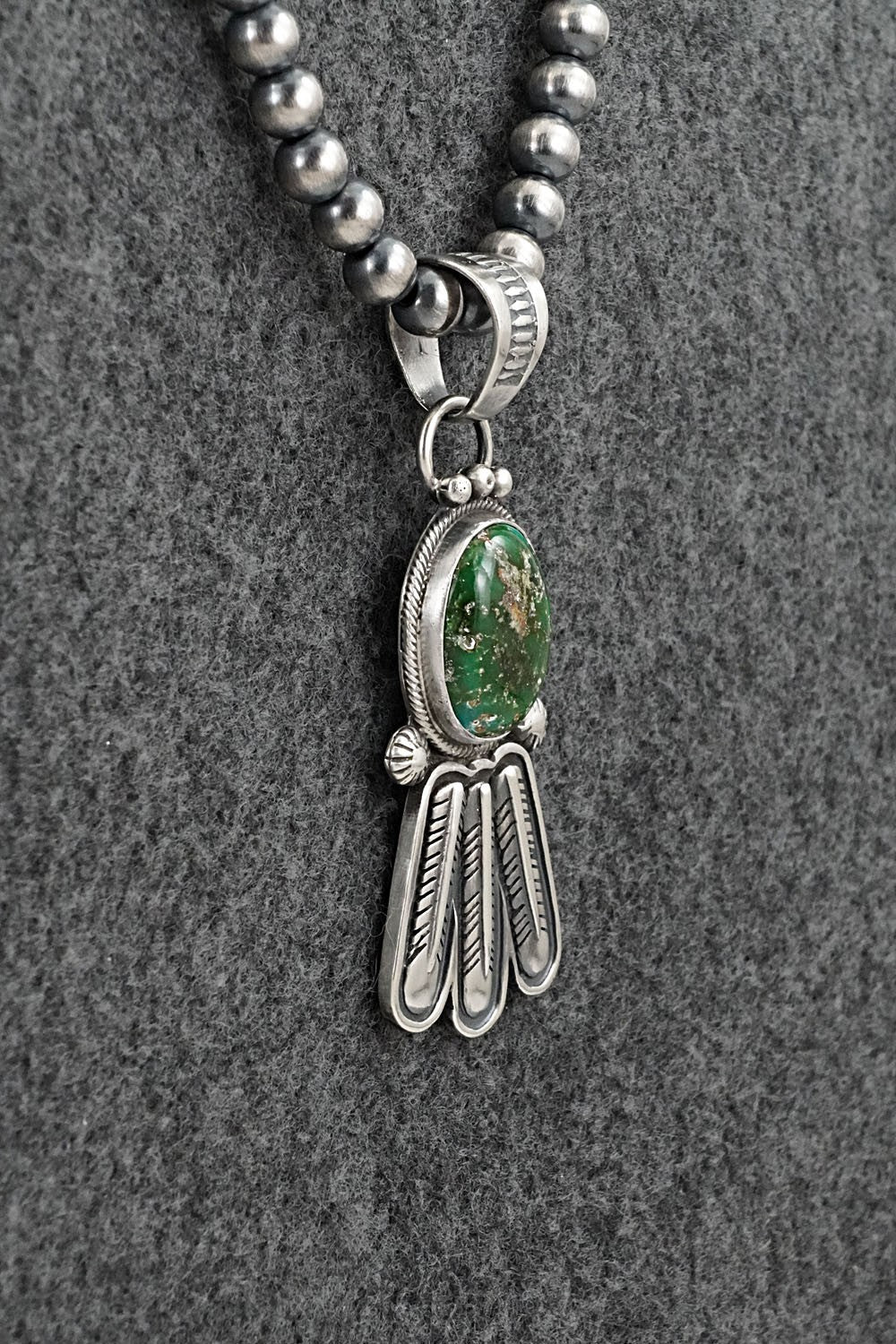 Turquoise & Sterling Silver Necklace - Verley Betone