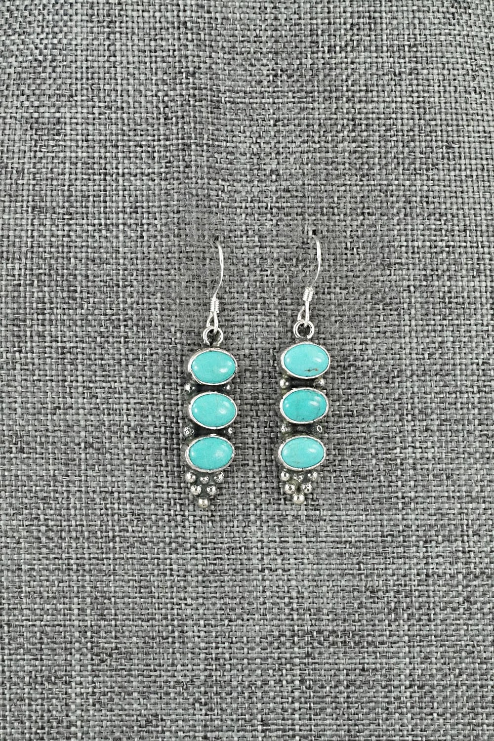 Turquoise & Sterling Silver Earrings - Gary Shorty