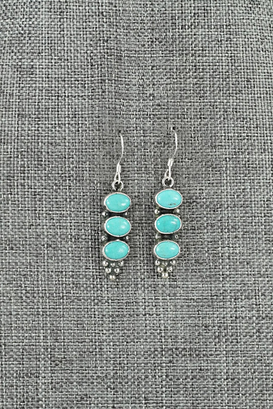 Turquoise & Sterling Silver Earrings - Gary Shorty