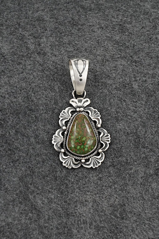 Turquoise & Sterling Silver Pendant - Mark Yazzie