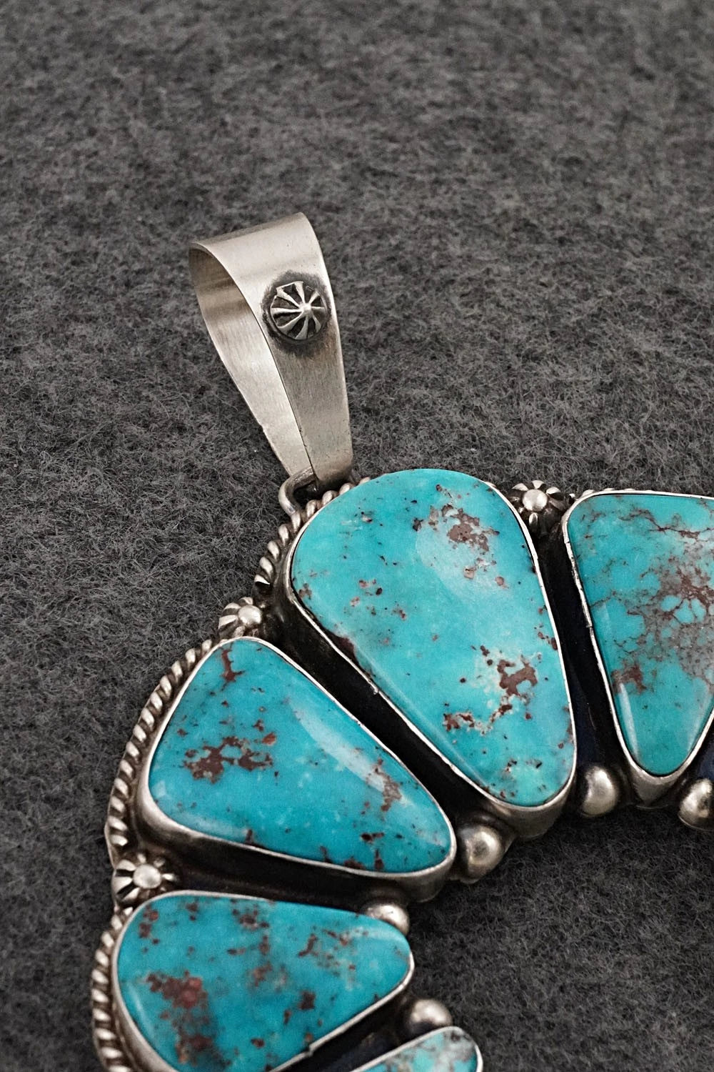 Turquoise & Sterling Silver Naja Pendant - Kathleen Livingston