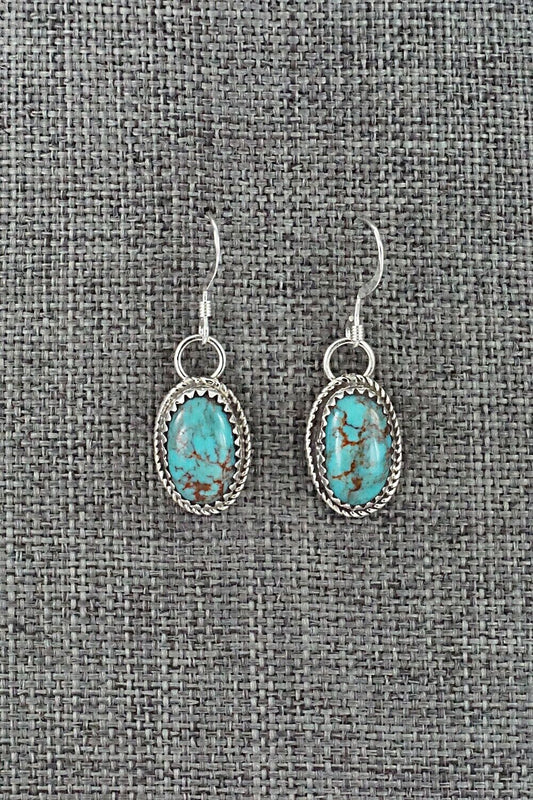Turquoise & Sterling Silver Earrings - Ernest Hawthorne