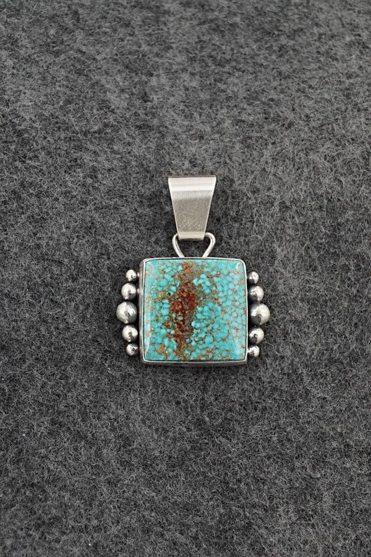 Turquoise & Sterling Silver Pendant - Eugene Gruber