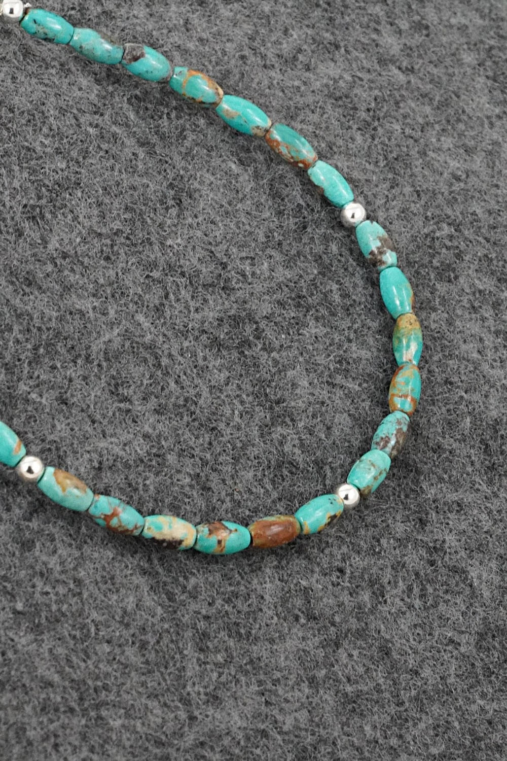 Turquoise & Sterling Silver Bracelet - Doreen Jake