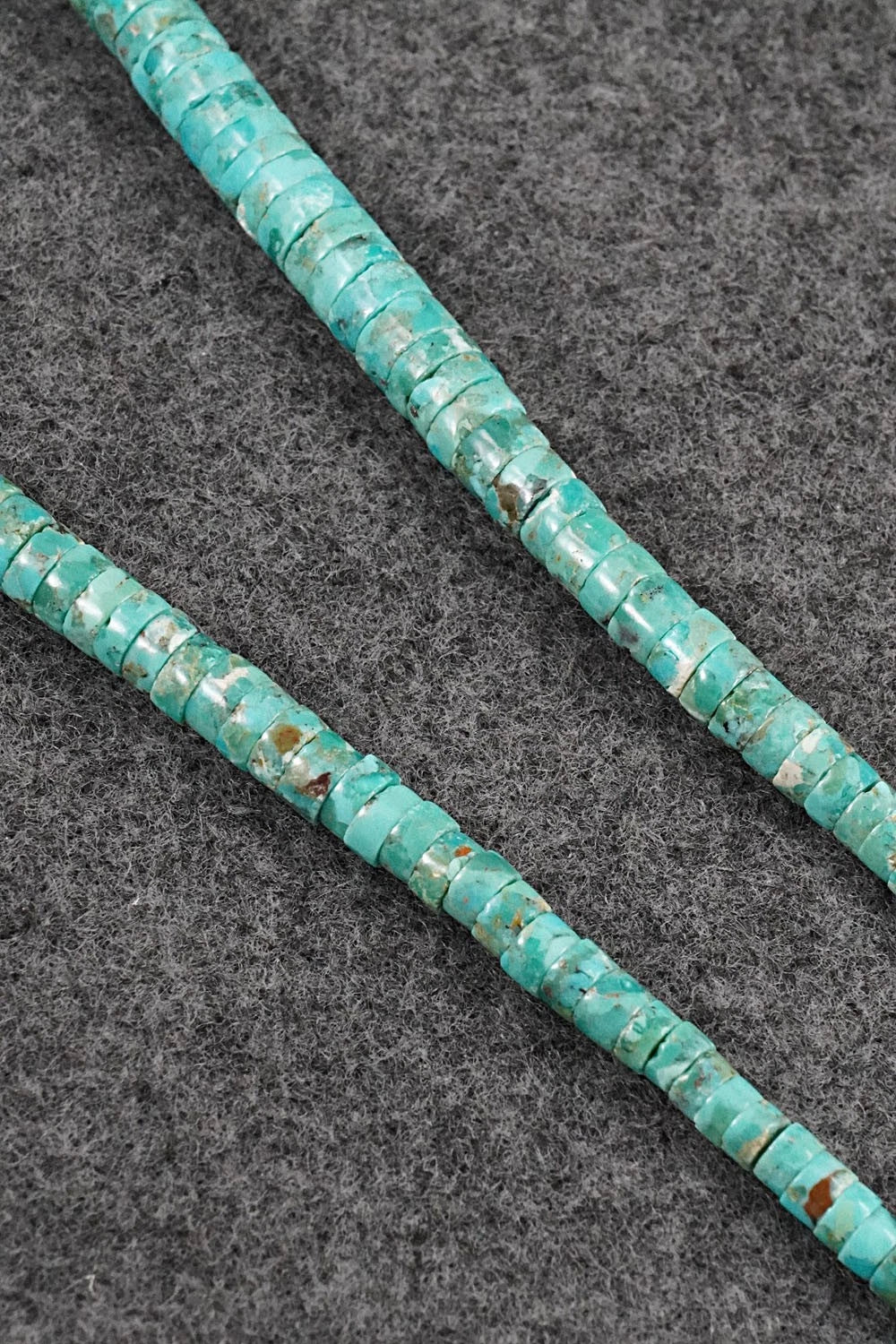 Turquoise & Sterling Silver Necklace 18" - Doreen Jake