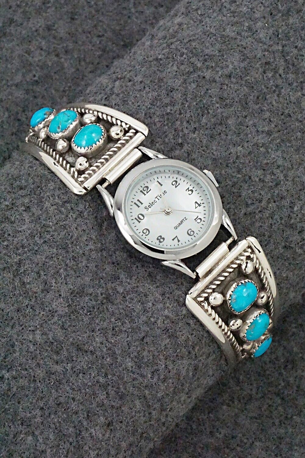 Turquoise & Sterling Silver Watch Bracelet - Paul Largo