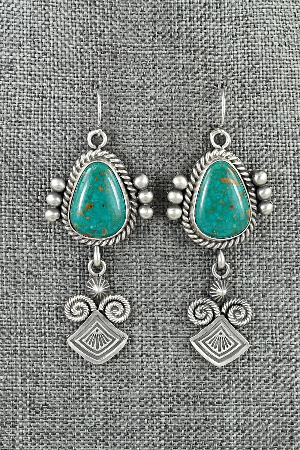 Turquoise & Sterling Silver Earrings - Michael Calladitto