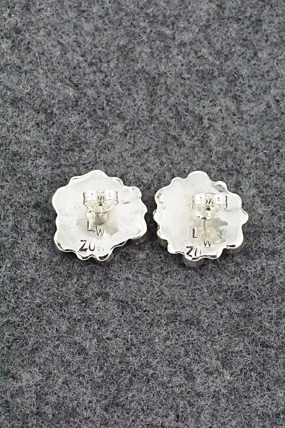 Turquoise & Sterling Silver Earrings - Lorencita Walela
