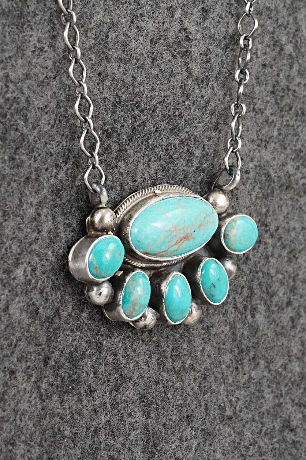 Turquoise & Sterling Silver Necklace - Kathleen Livingston