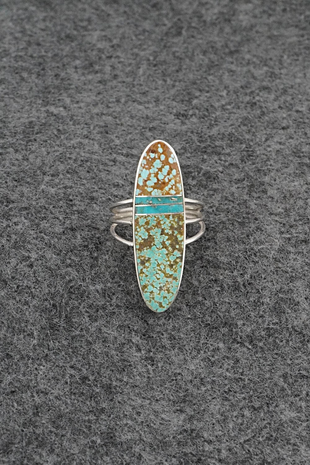 Turquoise & Sterling Silver Ring - Harold Smith - Size 7