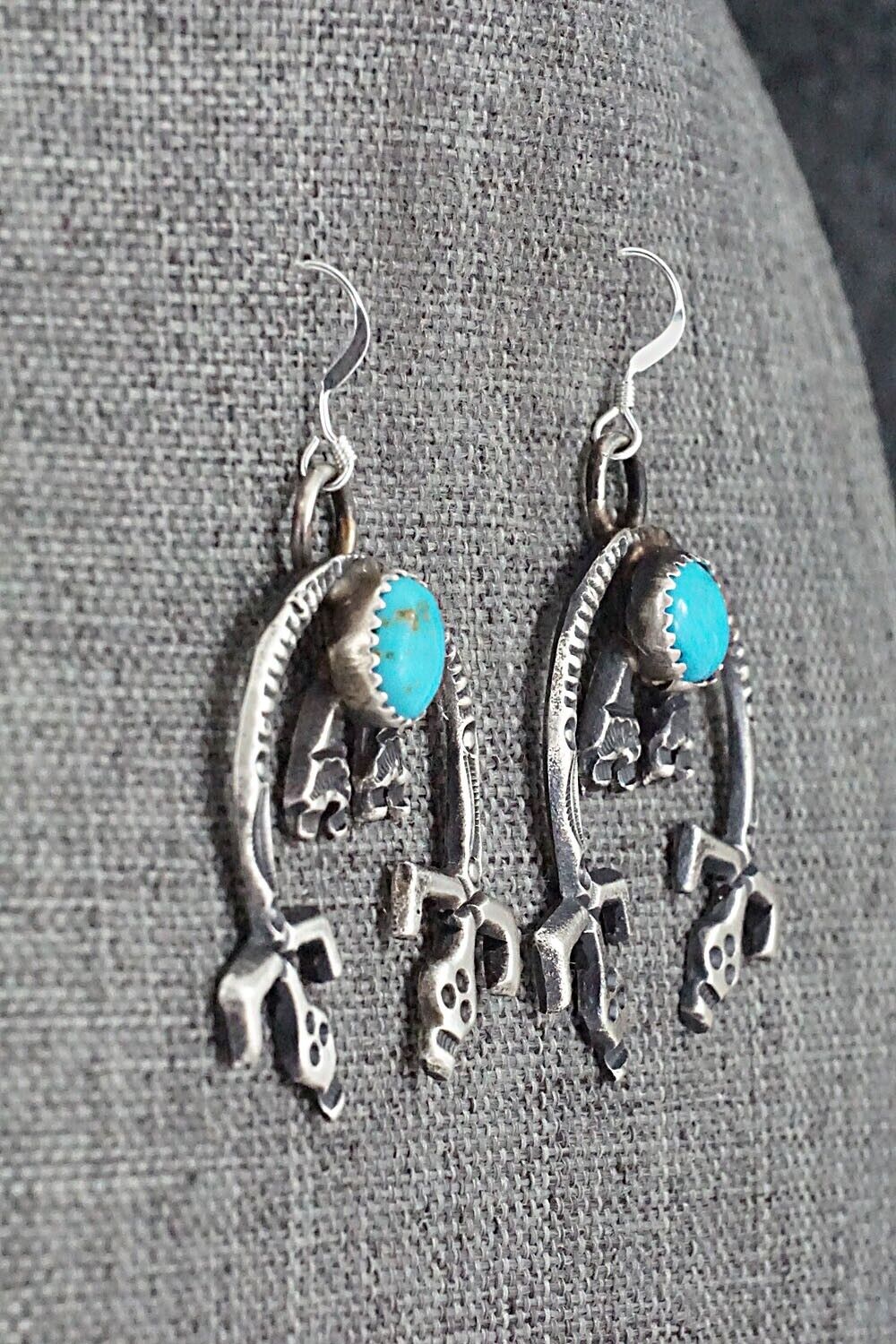 Turquoise & Sterling Silver Earrings - Eva & Linberg Billah