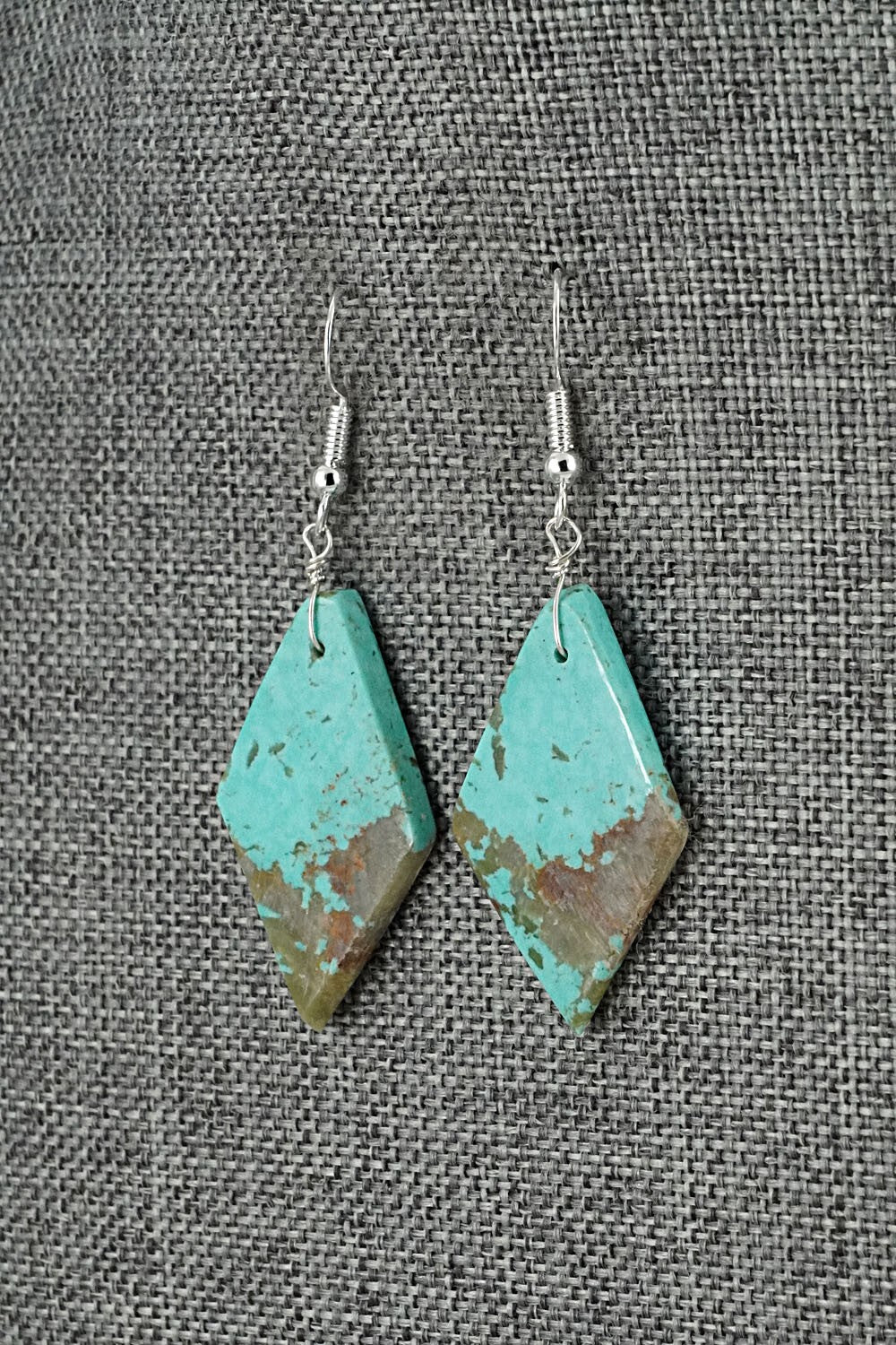 Turquoise & Sterling Silver Earrings - Louise Pete