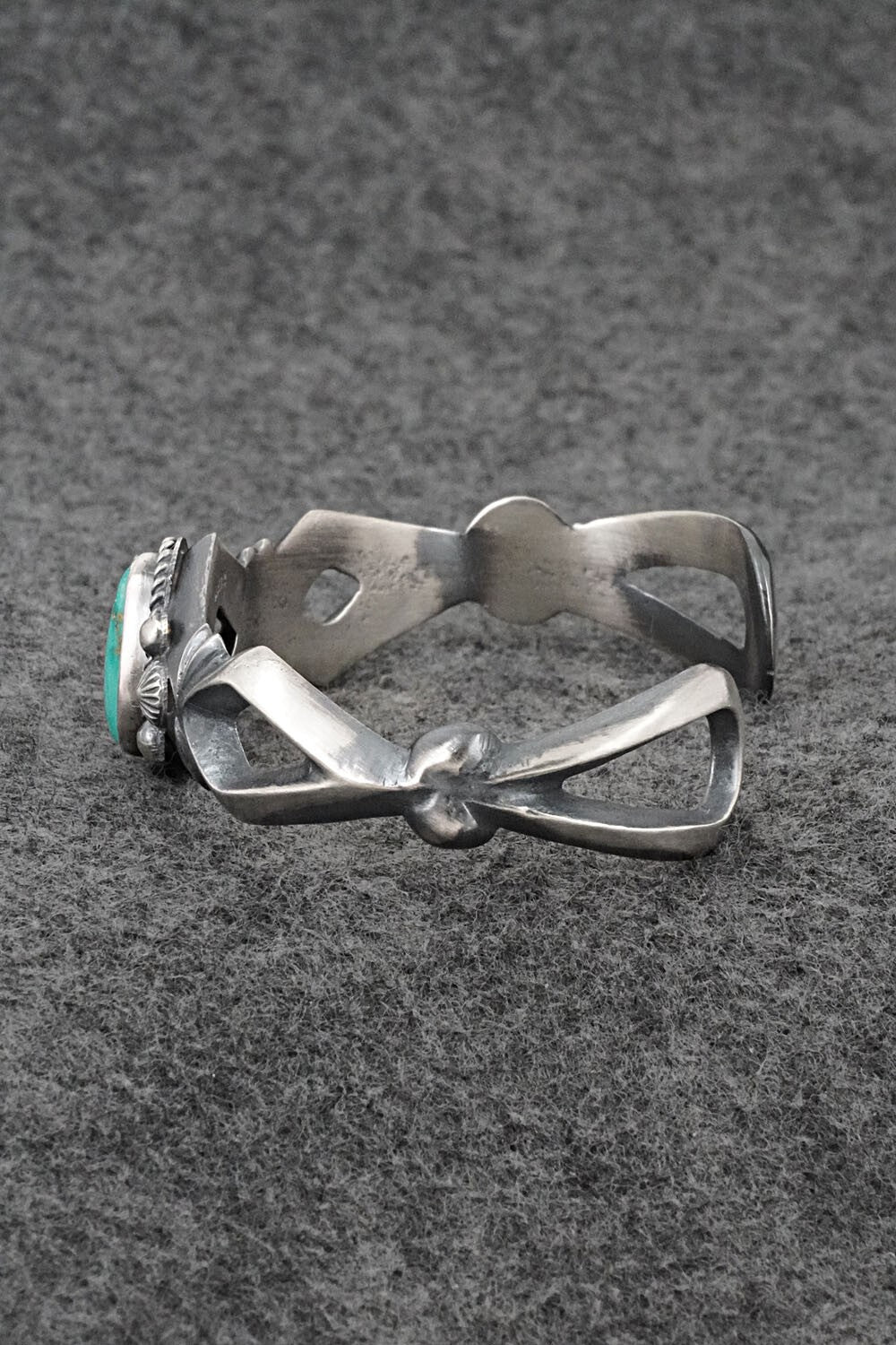 Turquoise & Sterling Silver Bracelet - Harrison Bitsue