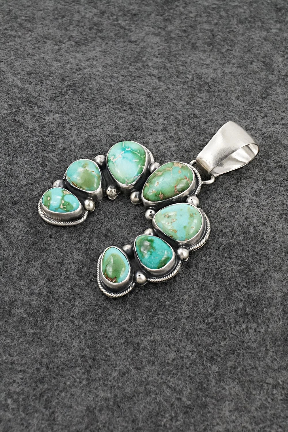 Turquoise & Sterling Silver Pendant - Paul Livingston