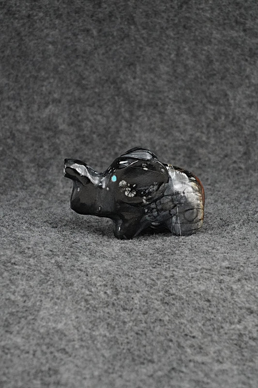 Elephant Zuni Fetish Carving - Calvert Bowanie