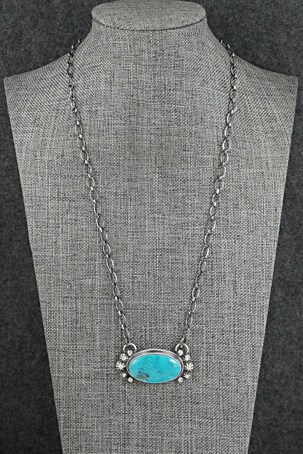 Turquoise & Sterling Silver Necklace - Bobby Johnson