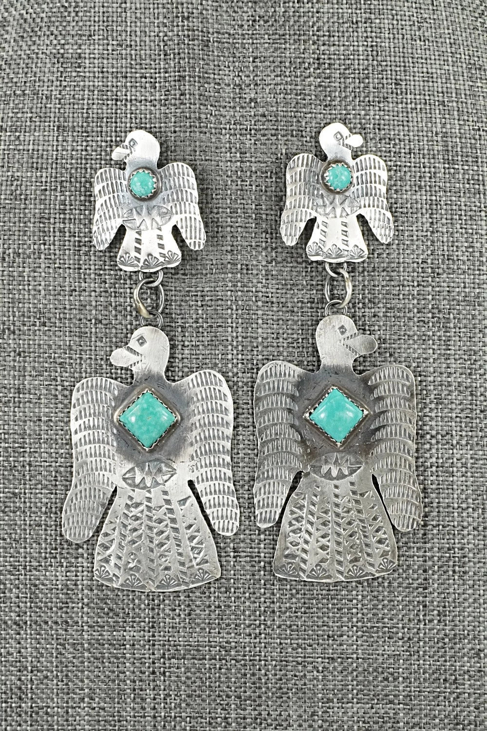 Turquoise & Sterling Silver Earrings - Gabrielle Yazzie