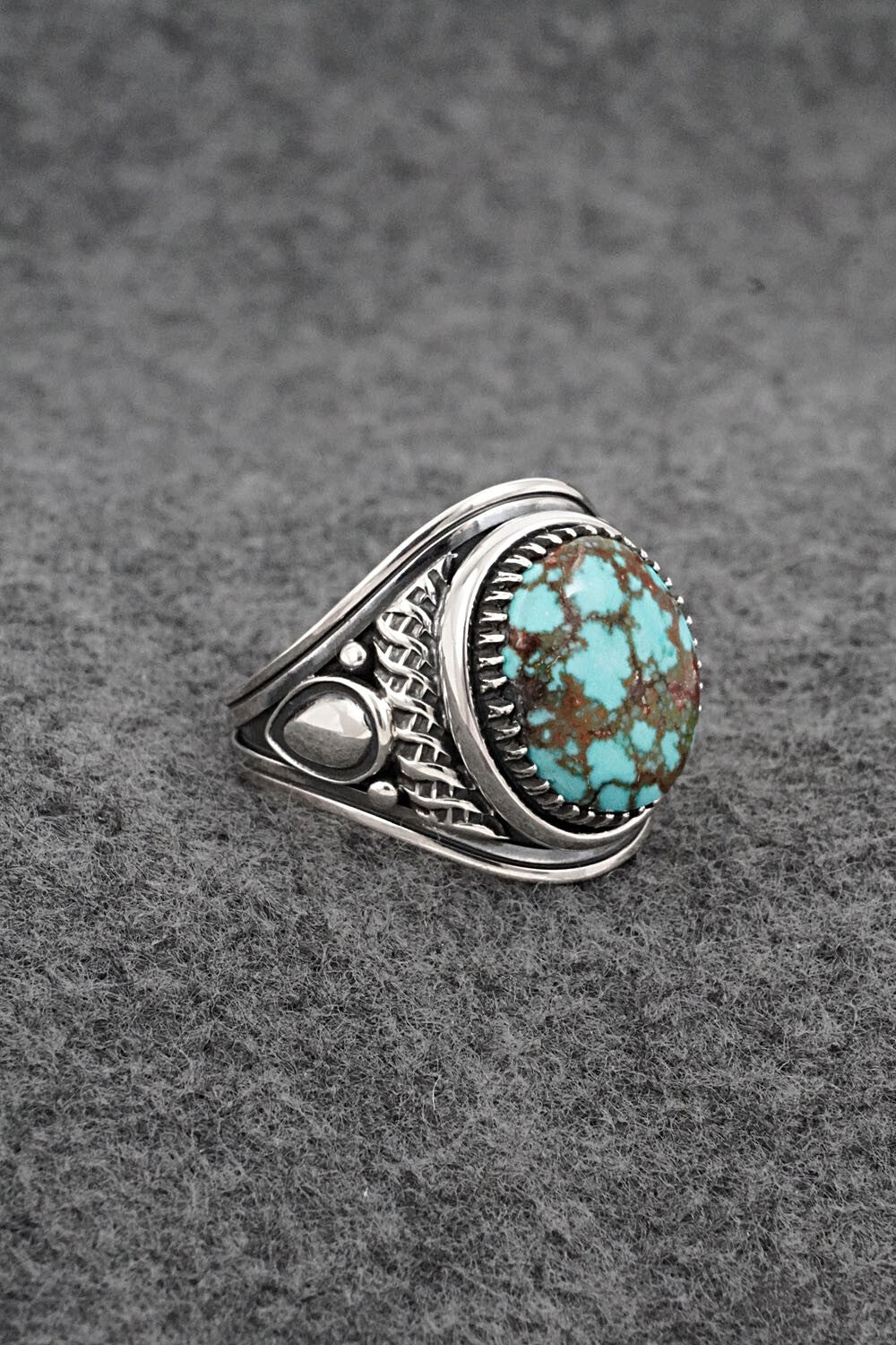 Turquoise & Sterling Silver Ring - Derrick Gordon - Size 12