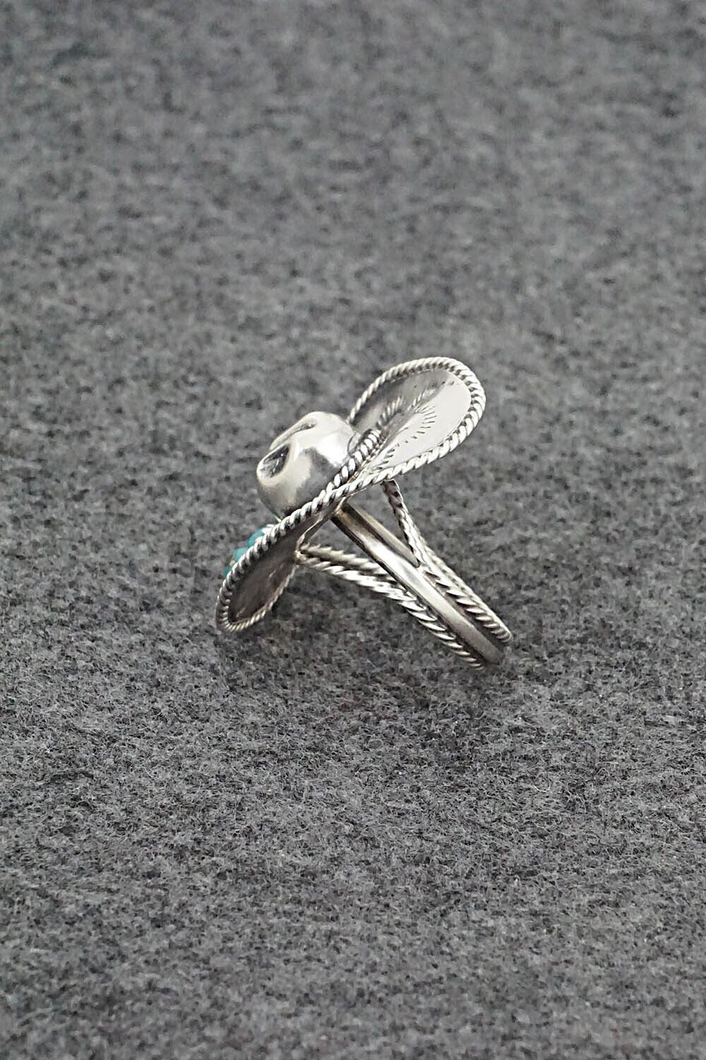 Turquoise & Sterling Silver Ring - Bobby Platero - Size 7