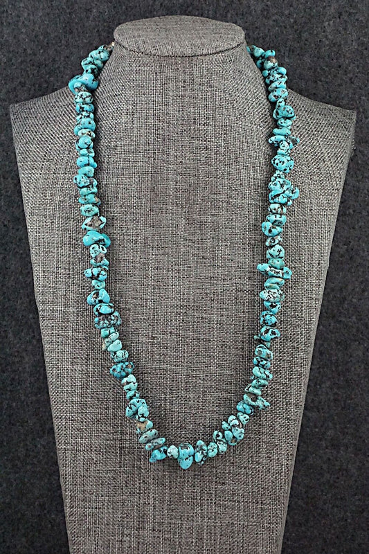 Turquoise & Sterling Silver Necklace 21" - Louise Joe