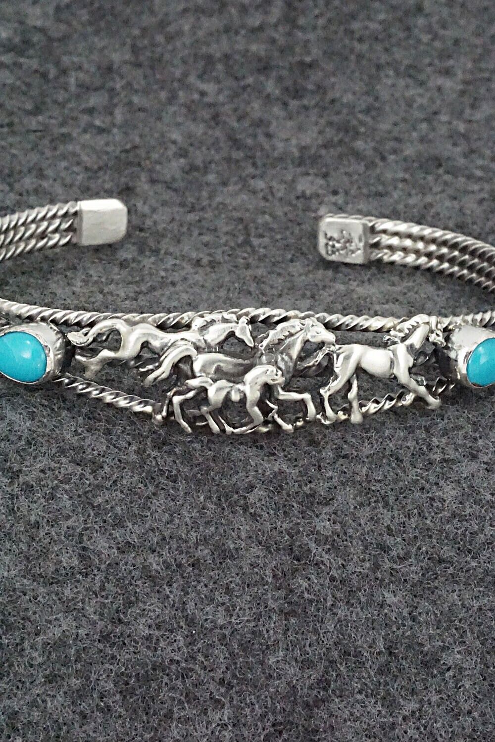 Turquoise & Sterling Silver Bracelet - Bobby Platero