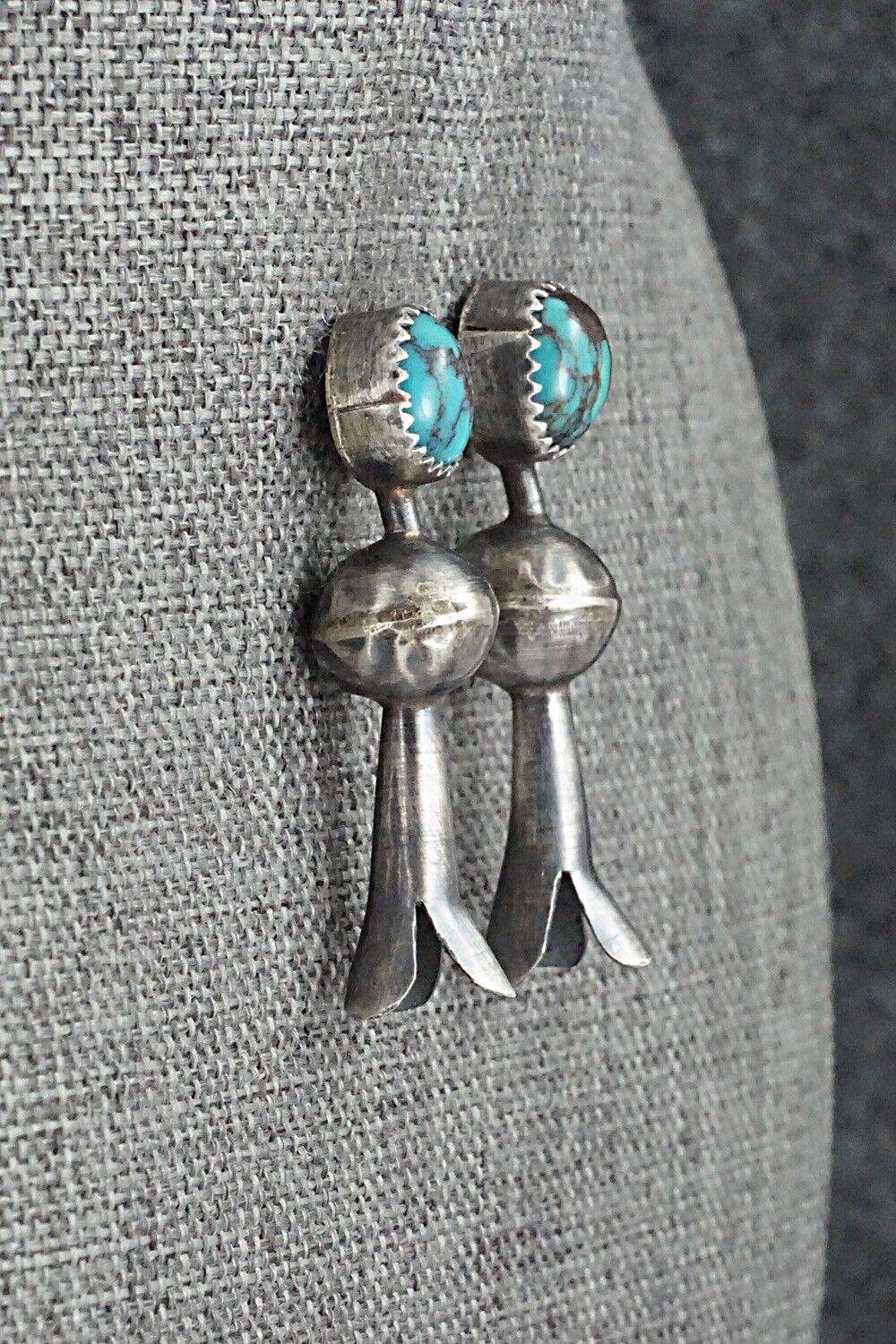 Turquoise & Sterling Silver Earrings - Emily Tsosie