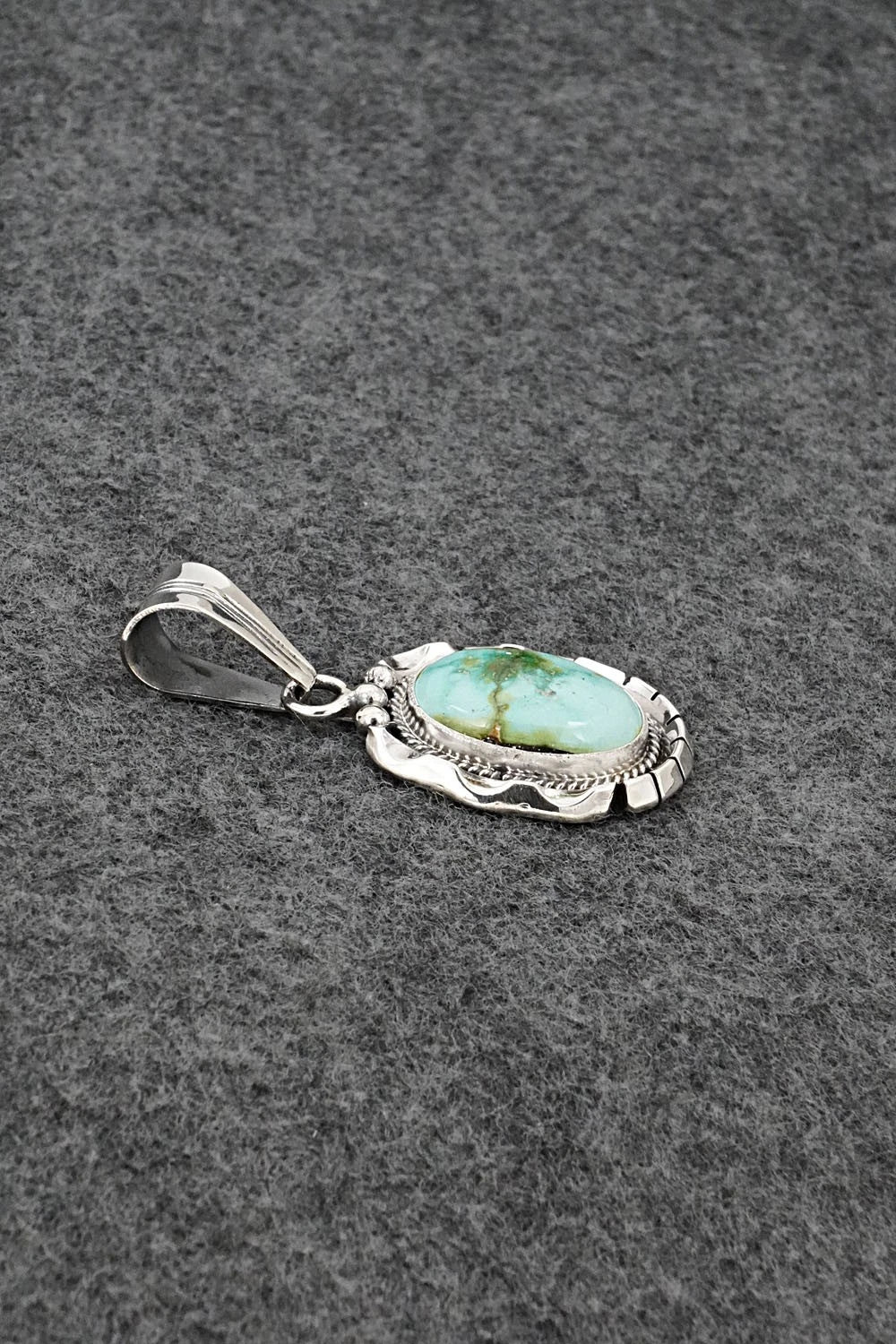 Turquoise & Sterling Silver Pendant - Samuel Yellowhair