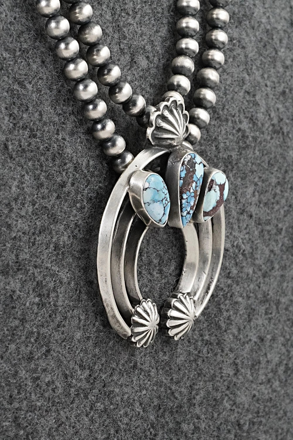 Turquoise & Sterling Silver Necklace - Davey Morgan