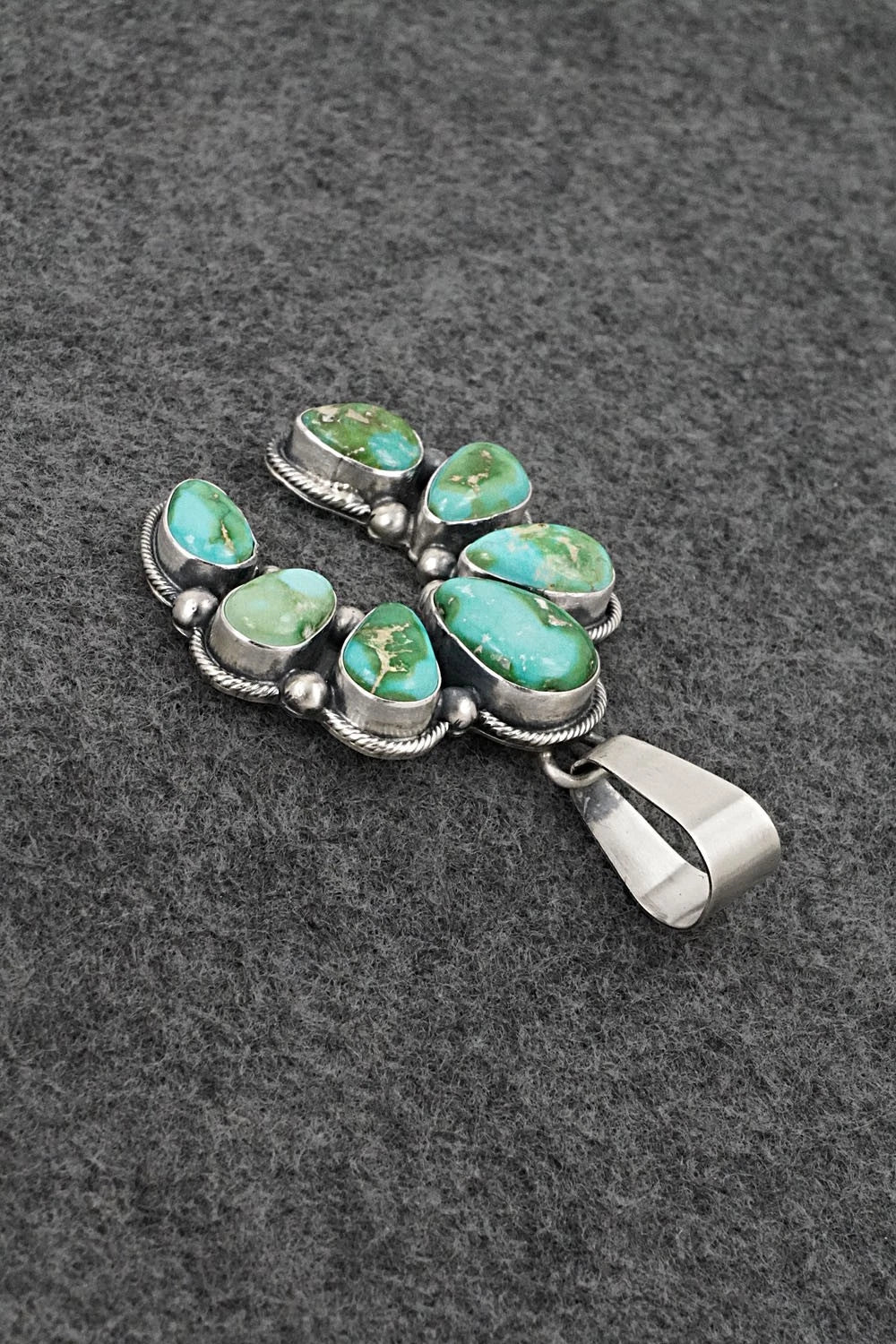 Turquoise & Sterling Silver Pendant - Paul Livingston