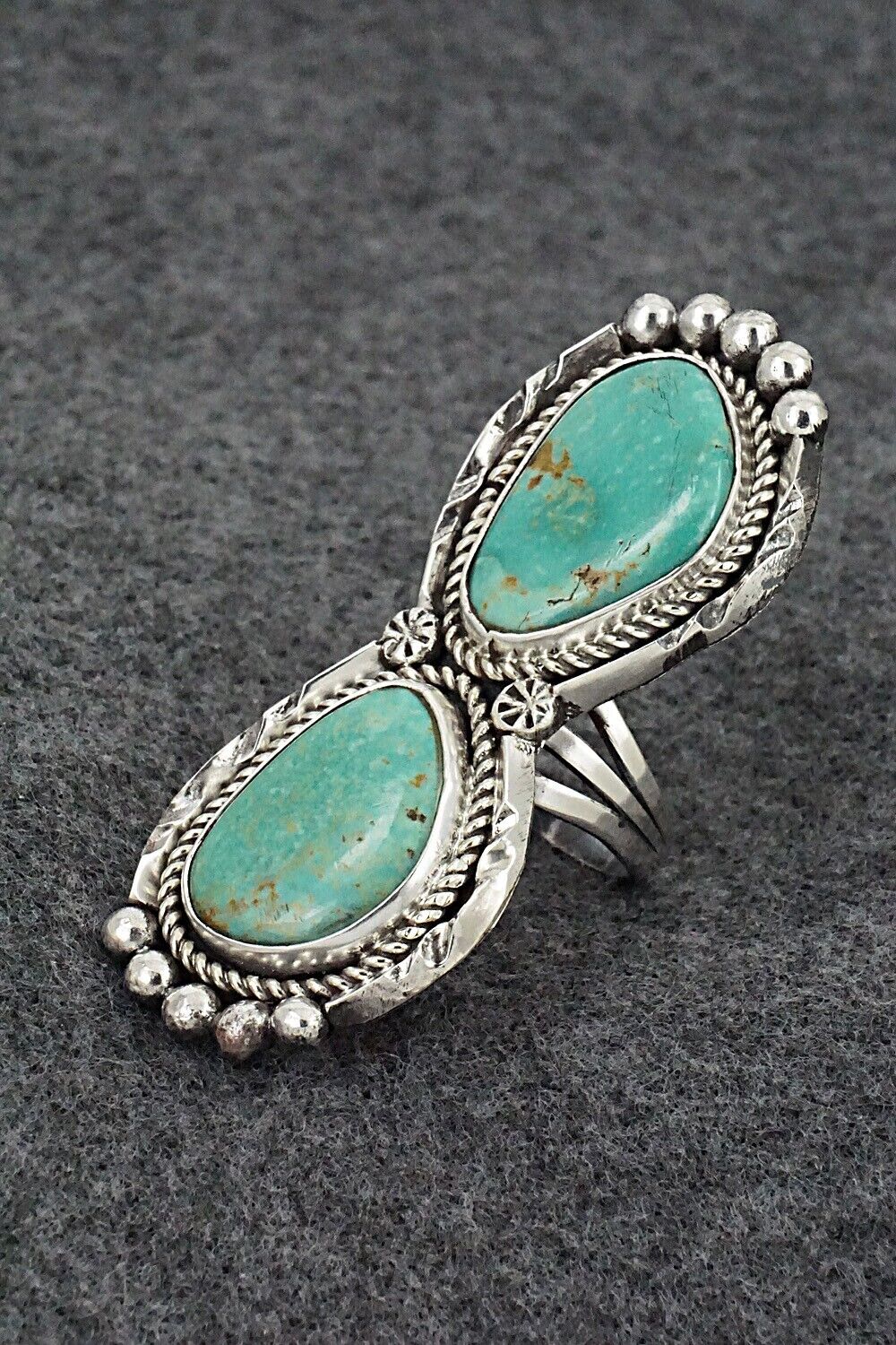 Turquoise & Sterling Silver Ring - Mike Platero - Size 9.25