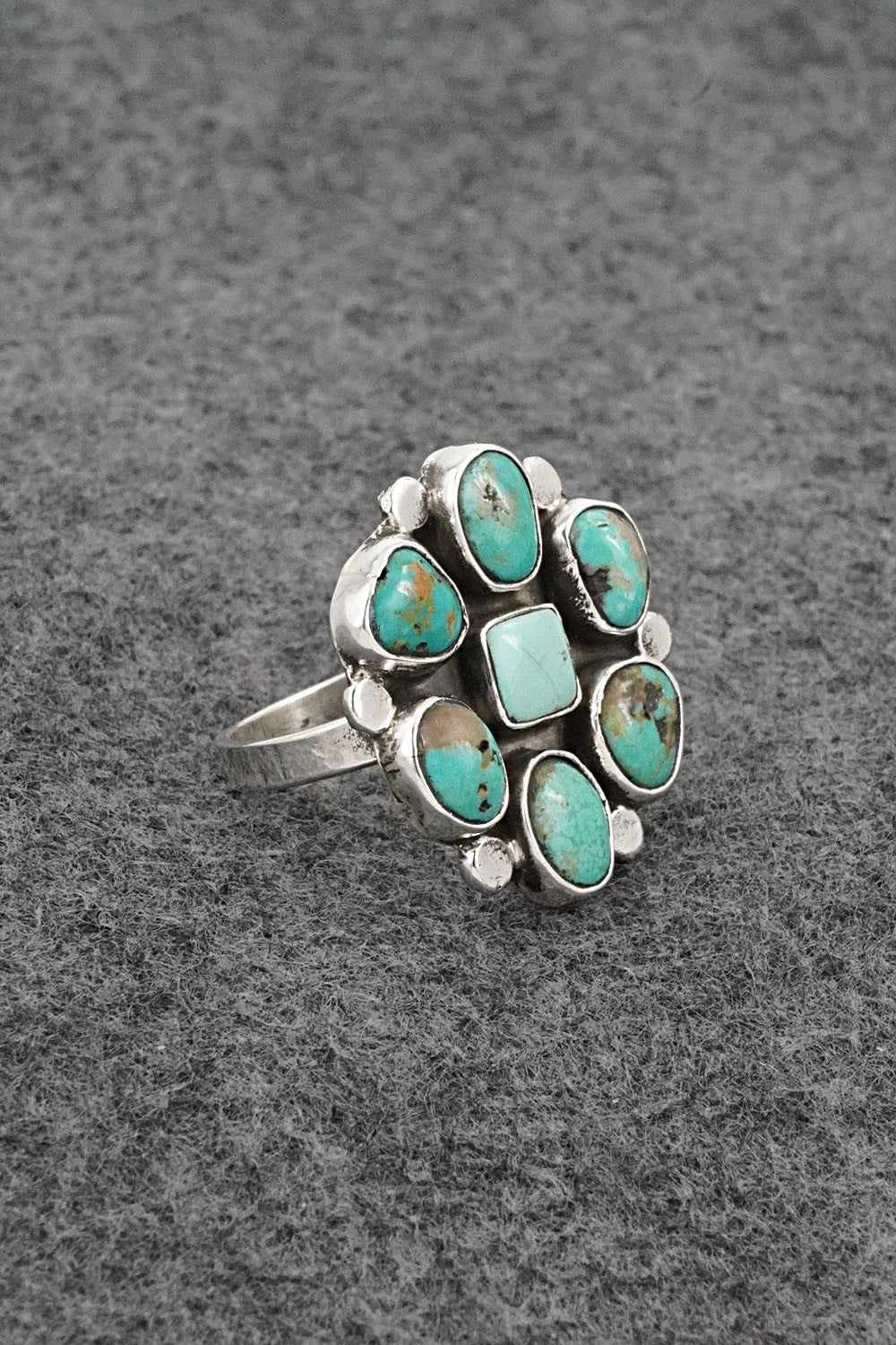 Turquoise & Sterling Silver Ring - Priscilla Reeder - Size 9