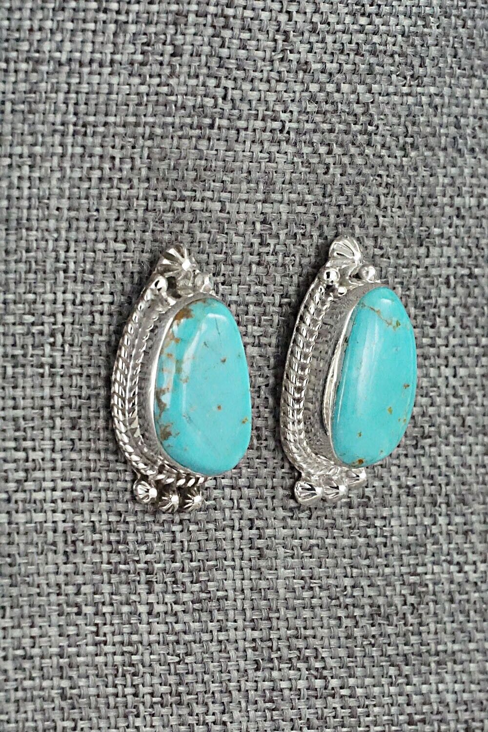 Turquoise and Sterling Silver Earrings - Sharon McCarthy