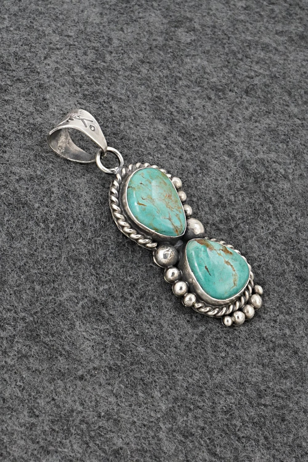 Turquoise & Sterling Silver Pendant - Antwone Brown