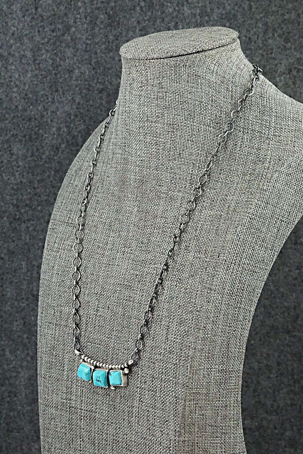 Turquoise & Sterling Silver Necklace - Darrin Livingston