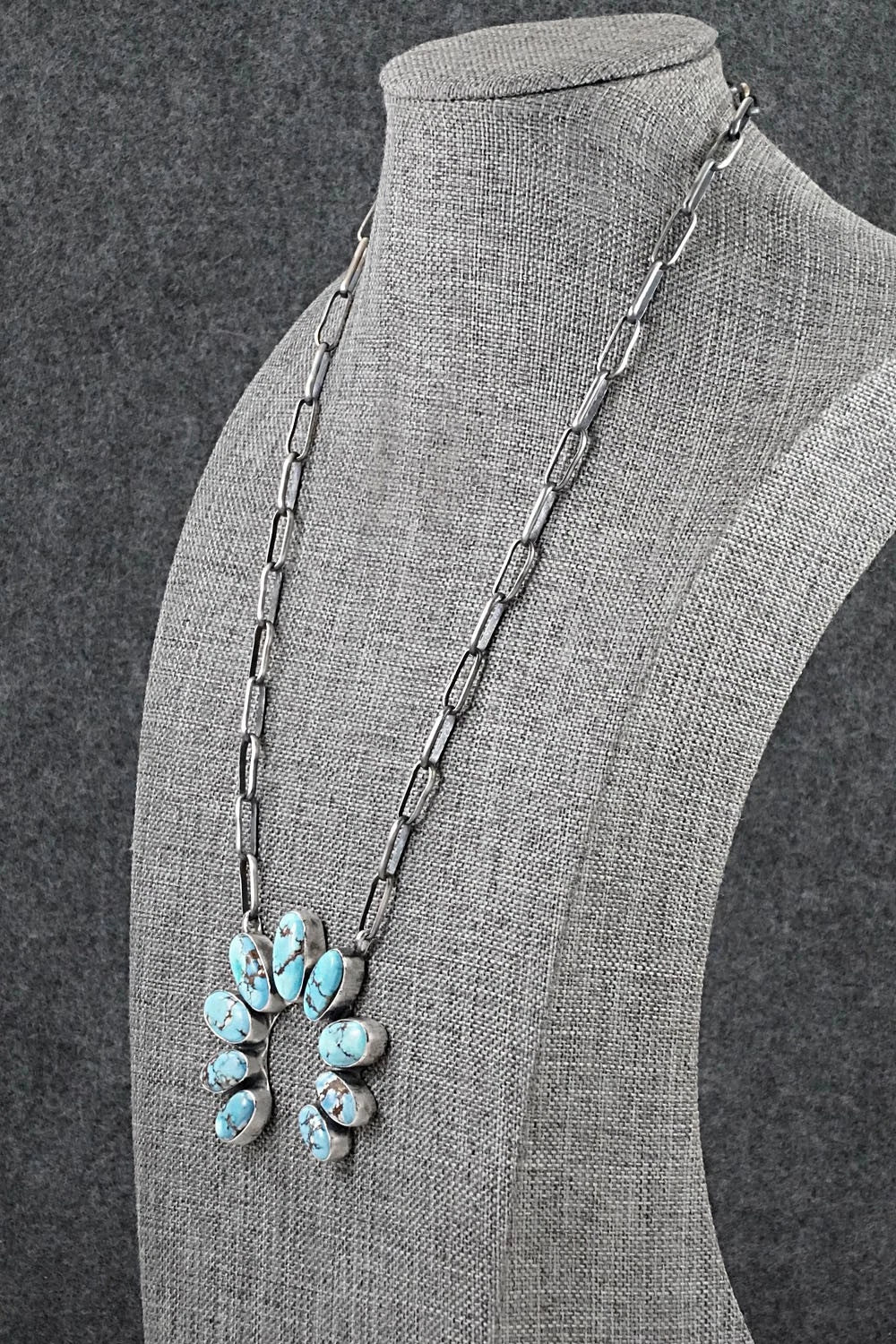 Turquoise & Sterling Silver Necklace - Darrin Livingston