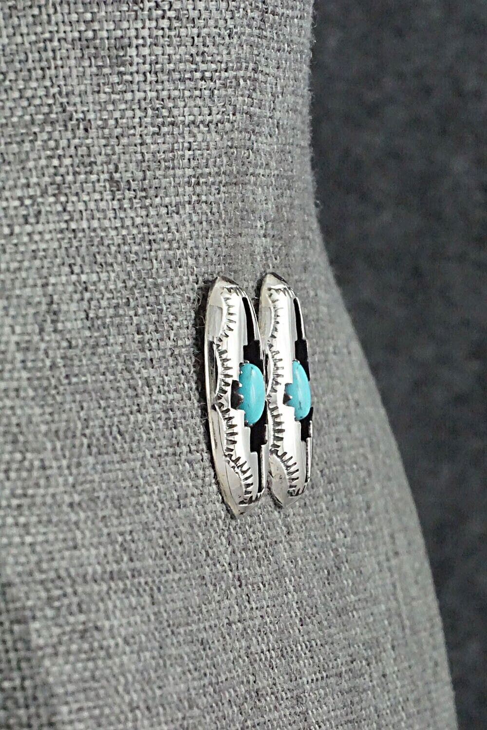 Turquoise & Sterling Silver Earrings - Felix Perry