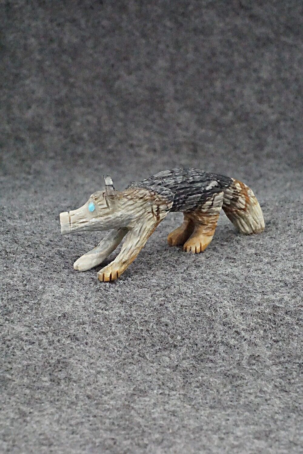 Wolf Zuni Fetish Carving - Cody Cheama