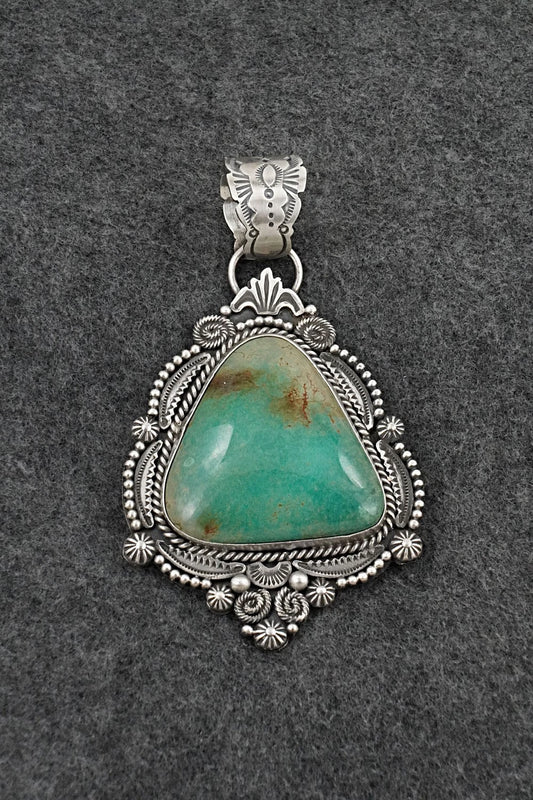 Turquoise & Sterling Silver Pendant - Rosita Calladitto