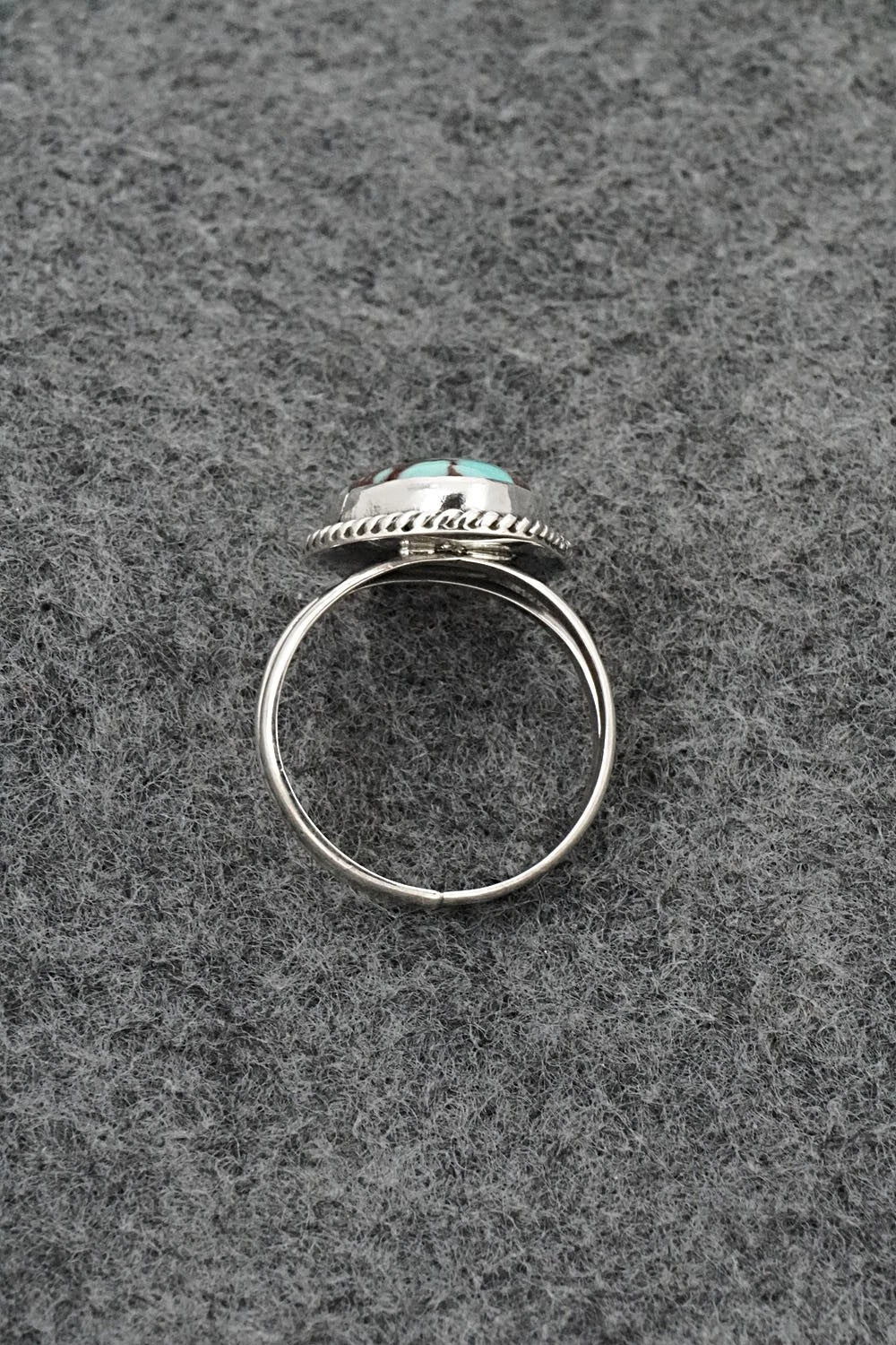 Turquoise & Sterling Silver Ring - Eugene Gruber - Size 7