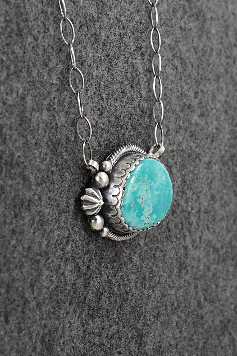 Turquoise & Sterling Silver Necklace - Mark Yazzie