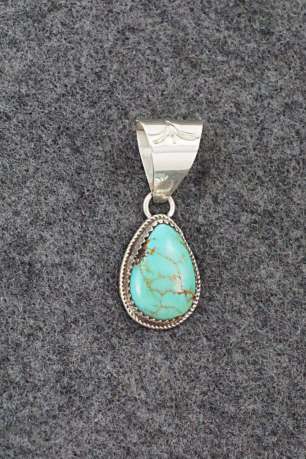 Turquoise & Sterling Silver Pendant - Ernest Hawthorne