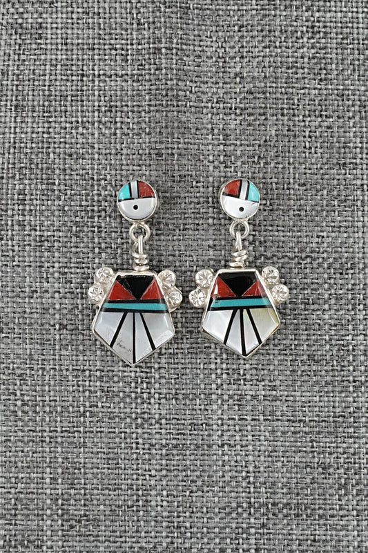 Multi-Stone Inlay & Sterling Silver Earrings - Ola Eriacho