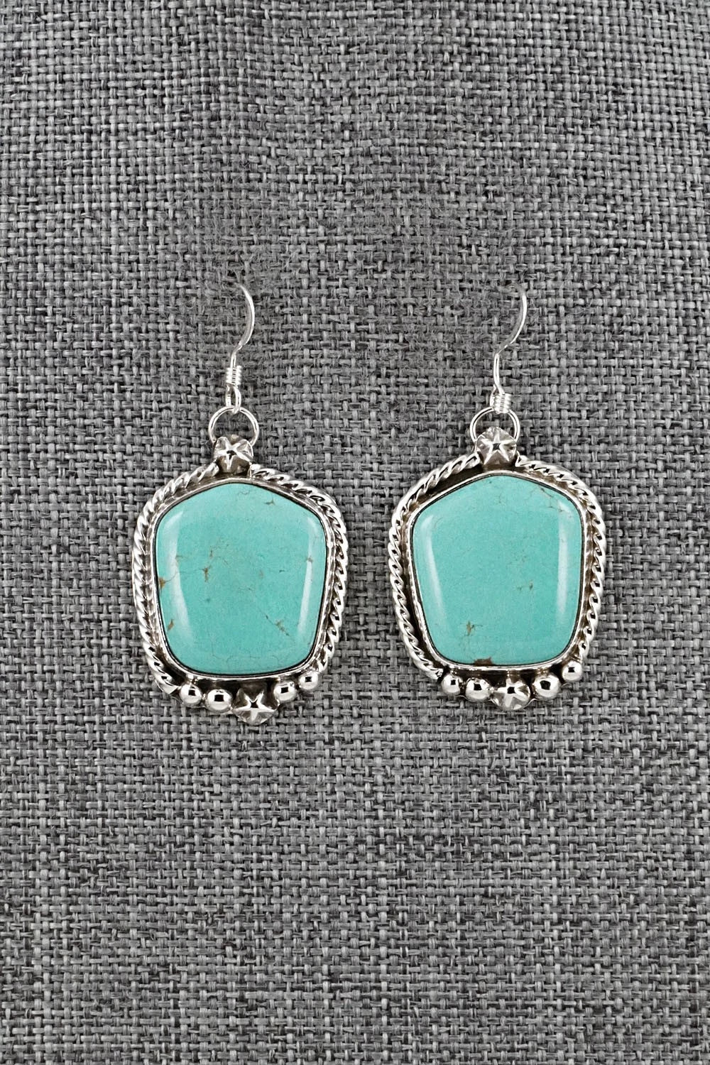 Turquoise & Sterling Silver Earrings - Rena Shelly