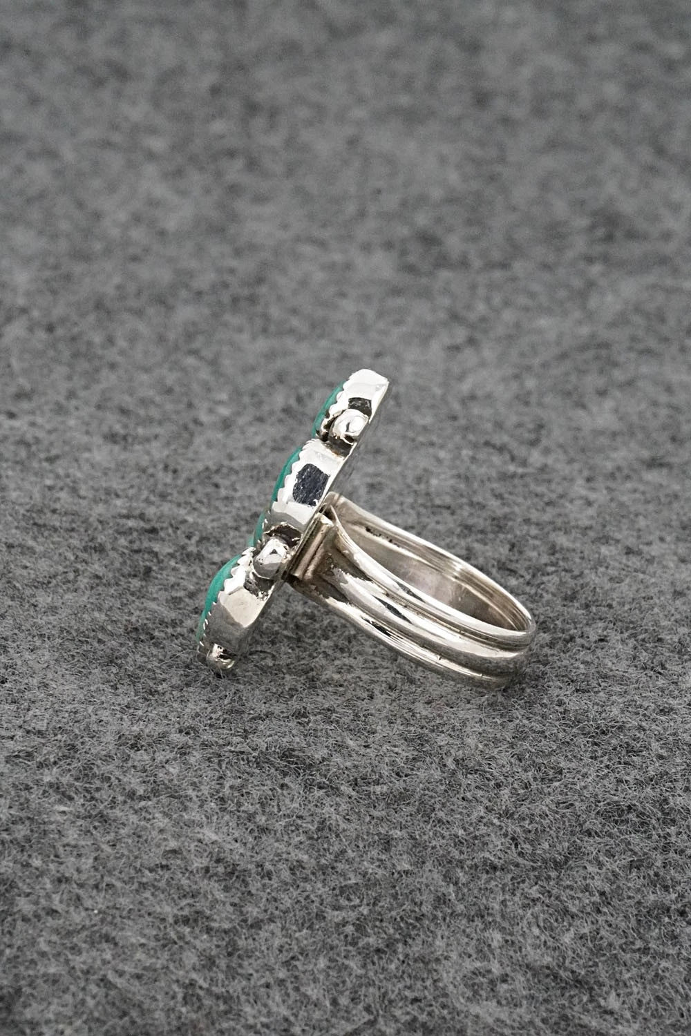 Turquoise & Sterling Silver Ring - Priscilla Reeder - Size 8.5