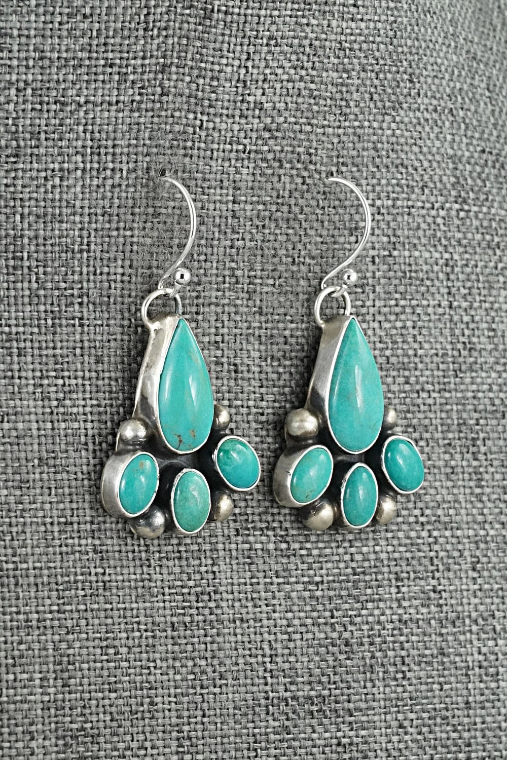 Turquoise & Sterling Silver Earrings - Kathleen Livingston