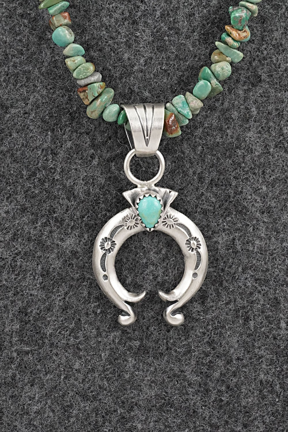 Turquoise & Sterling Silver Necklace 16" - Louise Joe