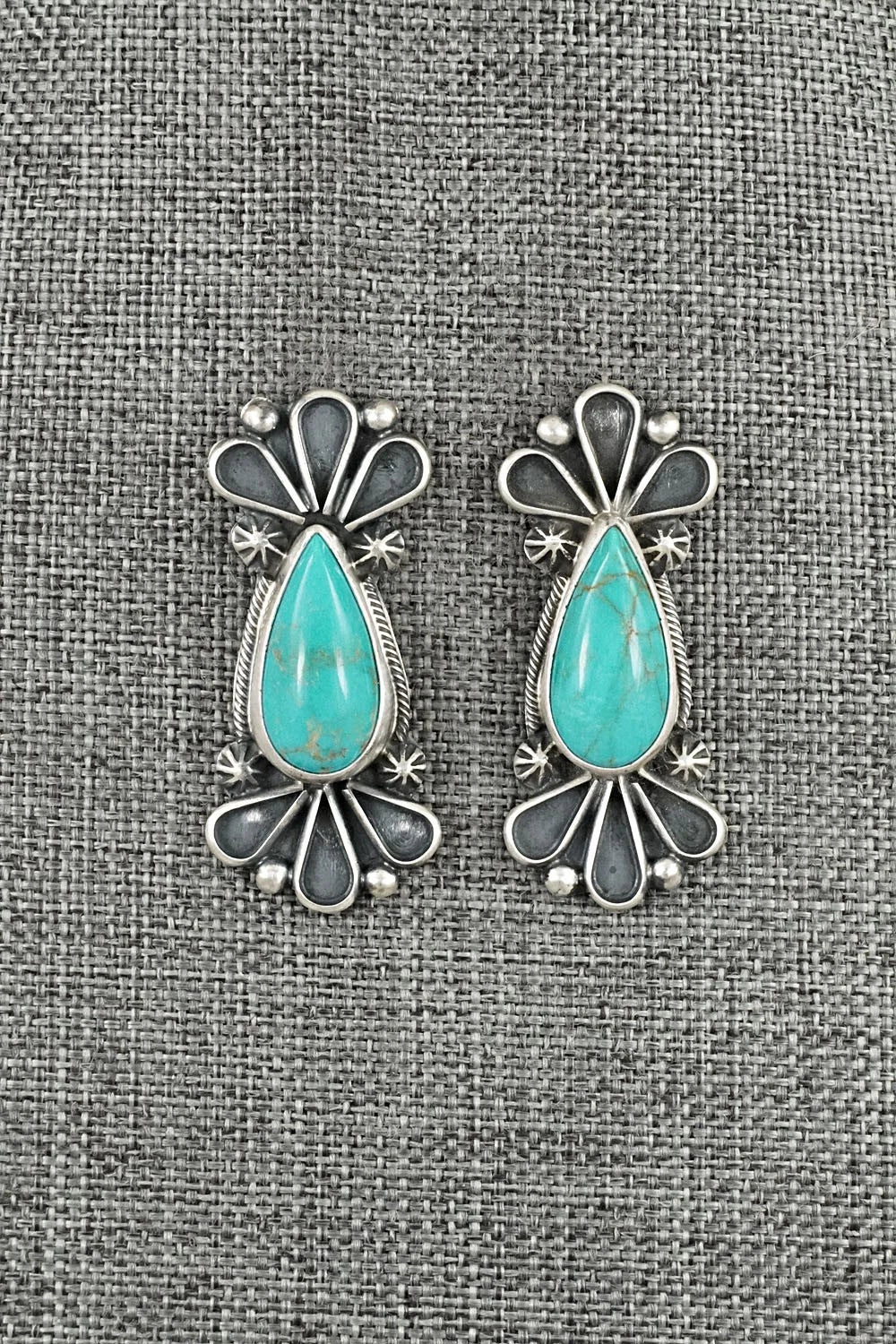 Turquoise & Sterling Silver Earrings - Bobby Johnson