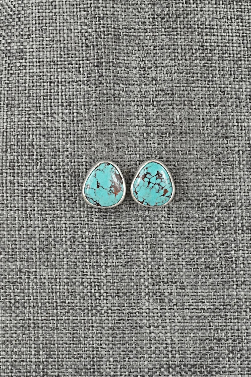Turquoise & Sterling Silver Earrings - Eugene Gruber