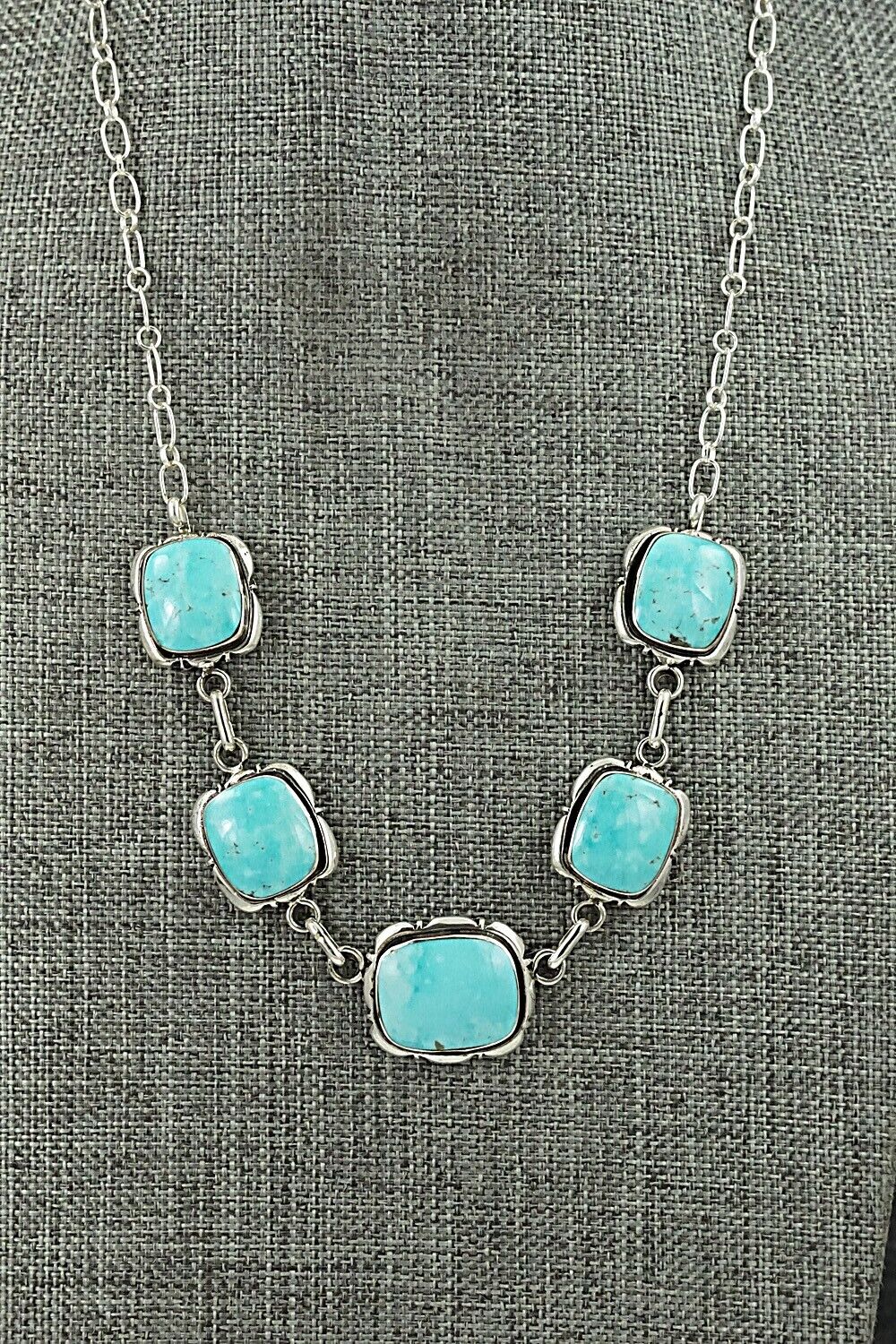 Turquoise & Sterling Silver Necklace - Mike Smith