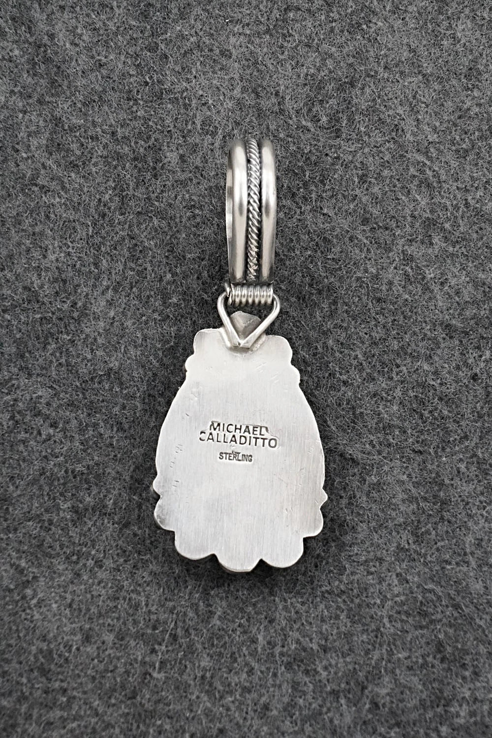 Turquoise & Sterling Silver Pendant - Michael Calladitto